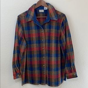Vintage Oversized Plaid Button Down